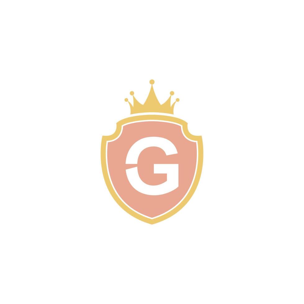 lettera g con scudo icona logo design illustrazione vettore