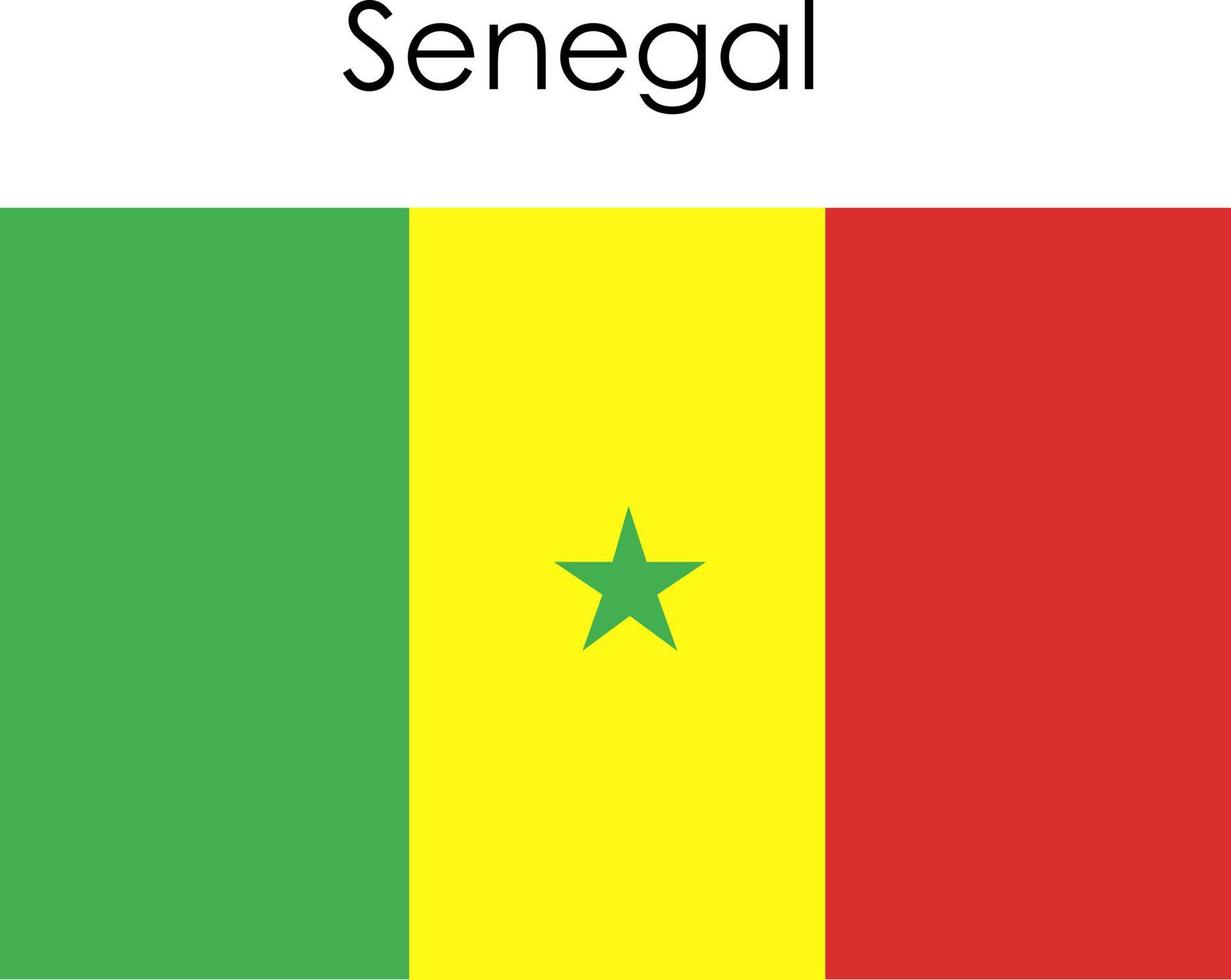 icona della bandiera nazionale senegal vettore