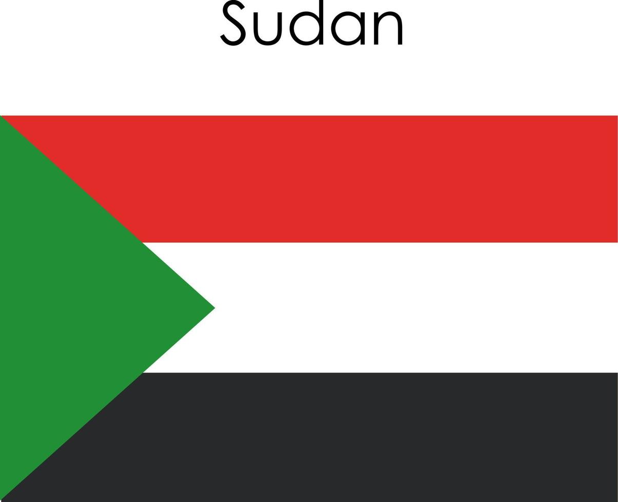 icona della bandiera nazionale sudan vettore