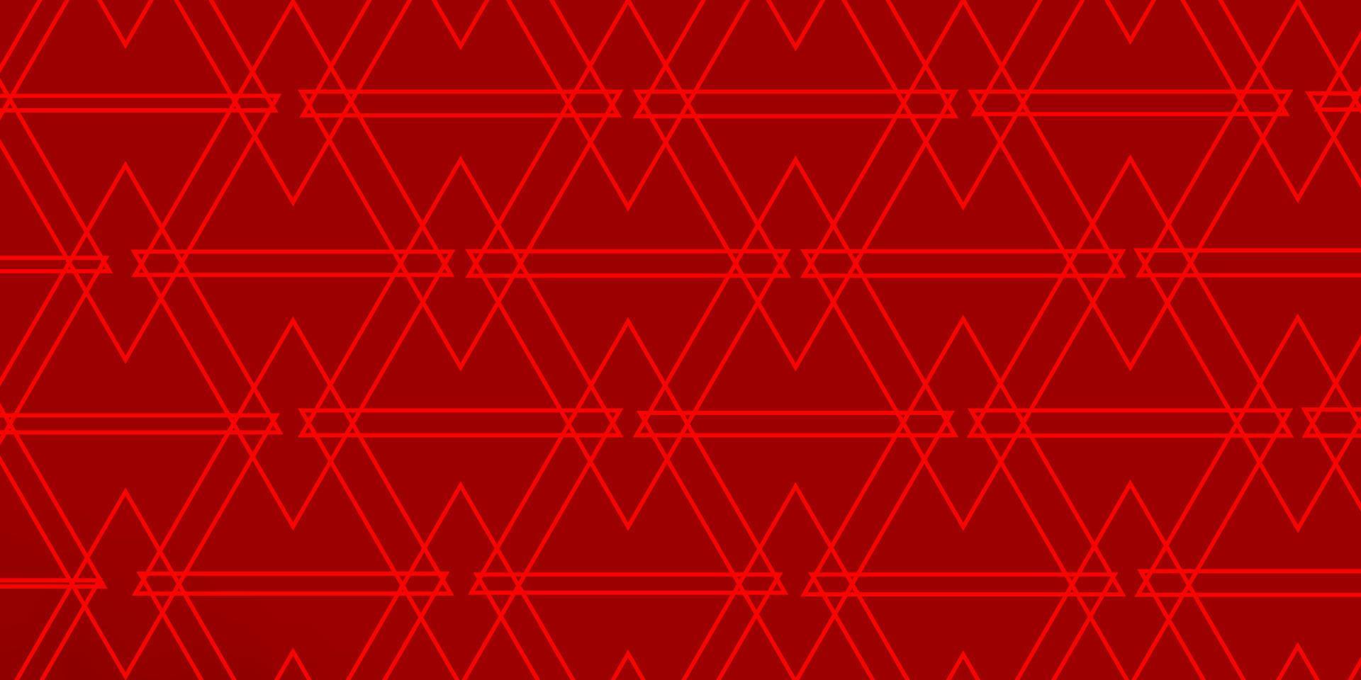 modello vettoriale rosso chiaro con cristalli, triangoli.