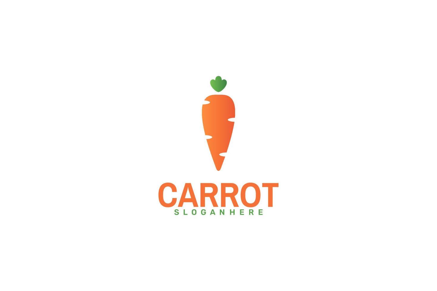 semplice logo di carota. disegno vettoriale. vettore