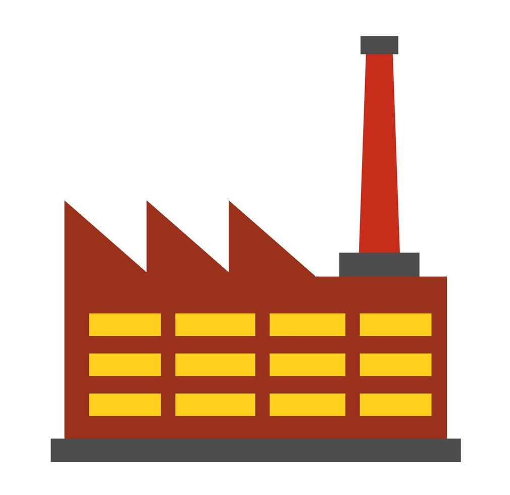 industria fabbrica multicolore vettore città silhouette oggetto elemento retrò