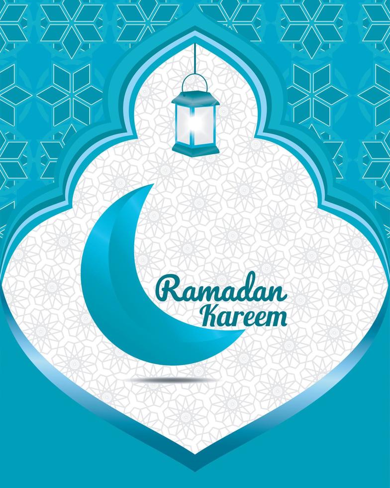 sfondo semplice con illustrazione a tema ramadan kareem vettore