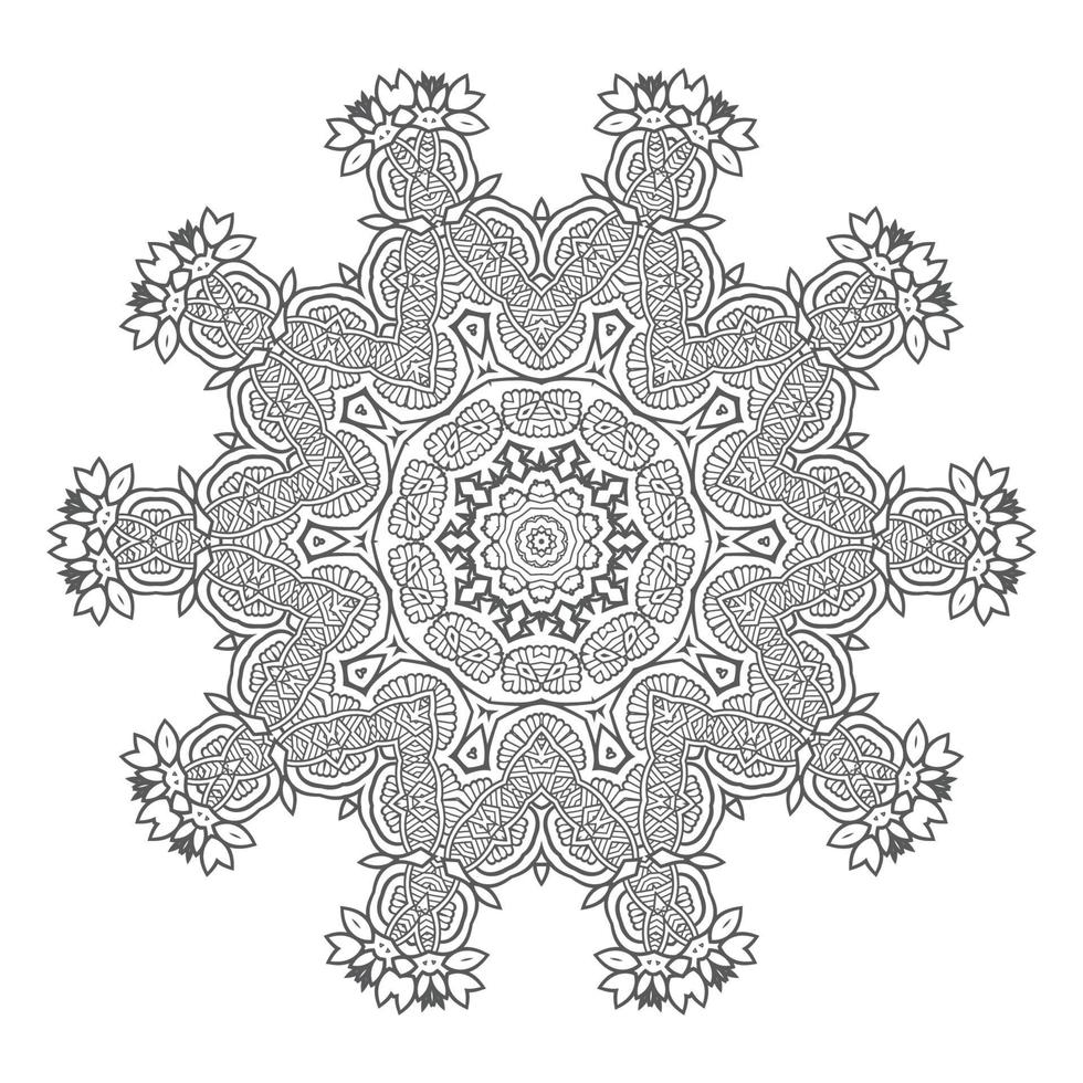 bella linea arte mandala vettore