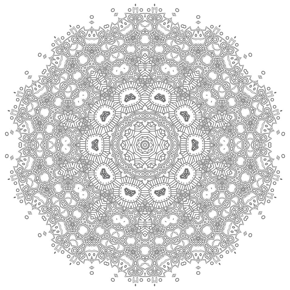 bella linea arte mandala vettore per il design