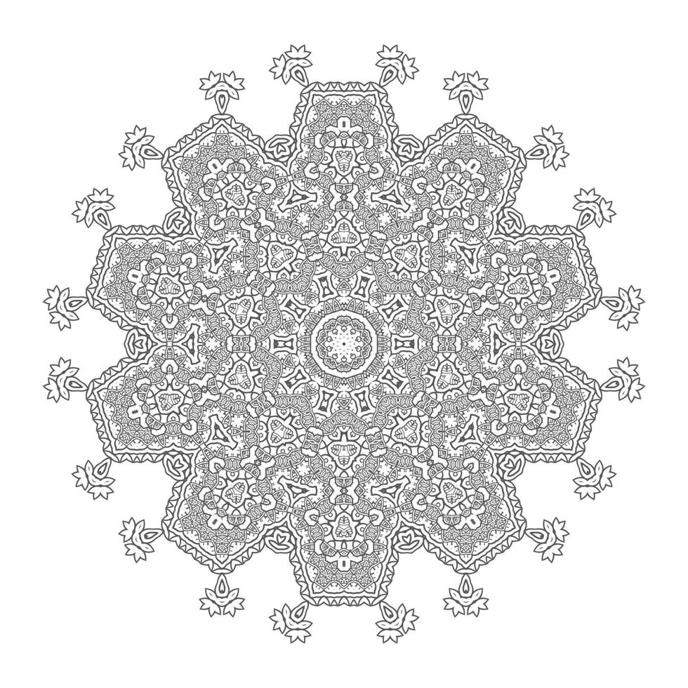 bella linea arte mandala vettore per il design