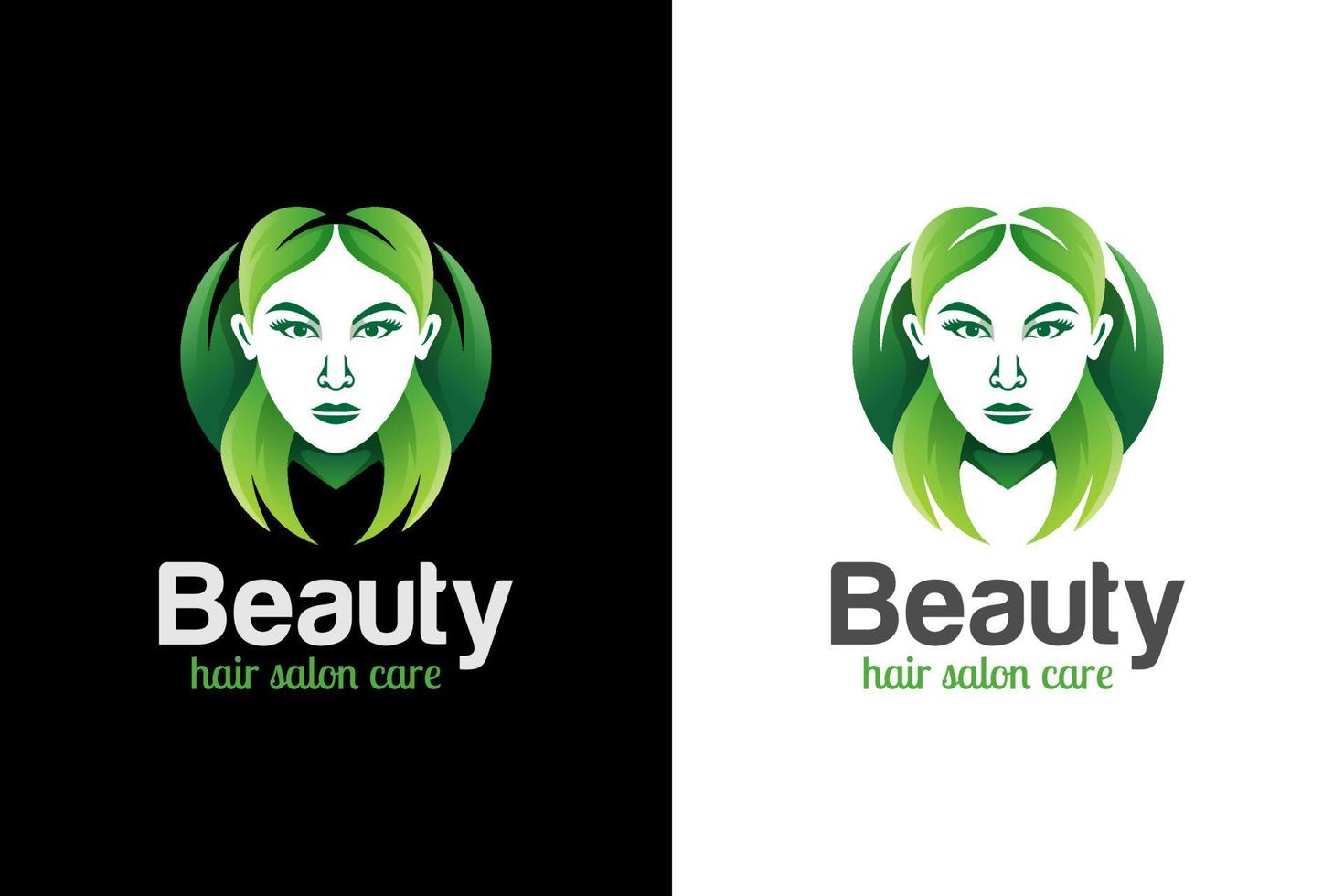 donna di bellezza della natura con il logo della foglia. il logo femminile può essere utilizzato spa, salone, cure di bellezza, cosmetici, ecc vettore