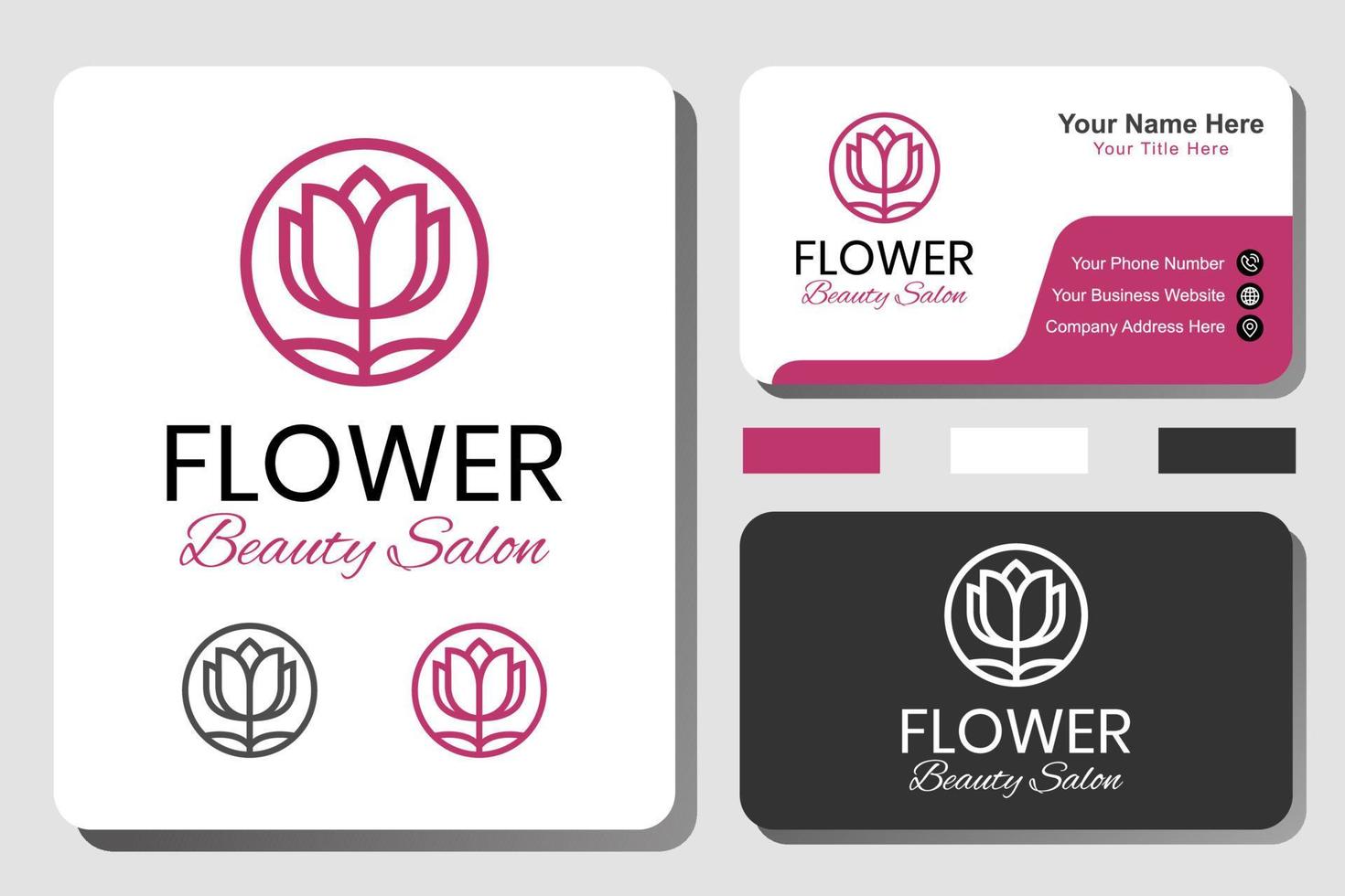 elegante fiore rosa bellezza logo elemento. può essere utilizzato cosmetici, yoga e design del logo spa vettore