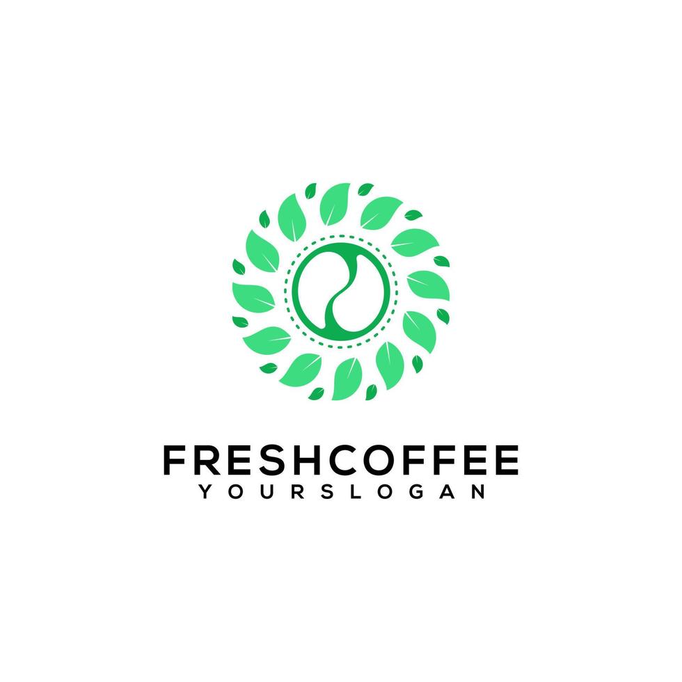 design del logo della piantagione di caffè vettore