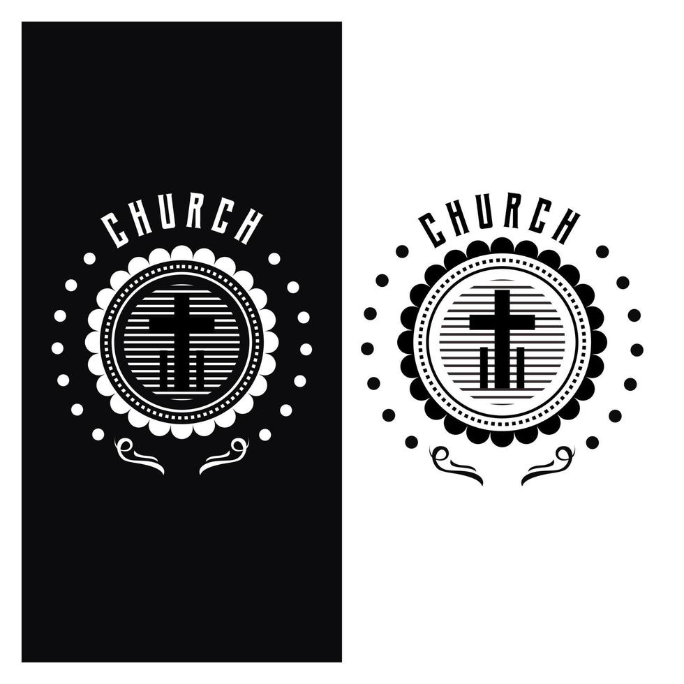 vettore di progettazione del logo della chiesa