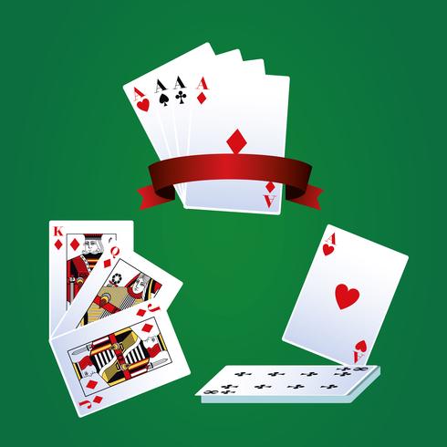 Carte per il tempo libero del poker vettore
