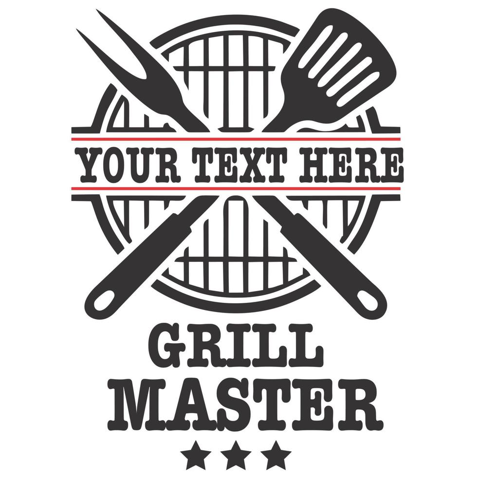 il tuo testo qui grill master vettore