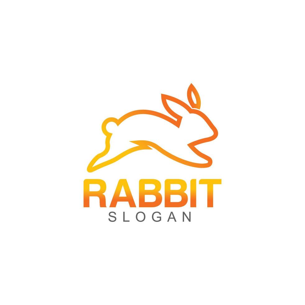 illustrazione vettoriale del logo dell'azienda di coniglio
