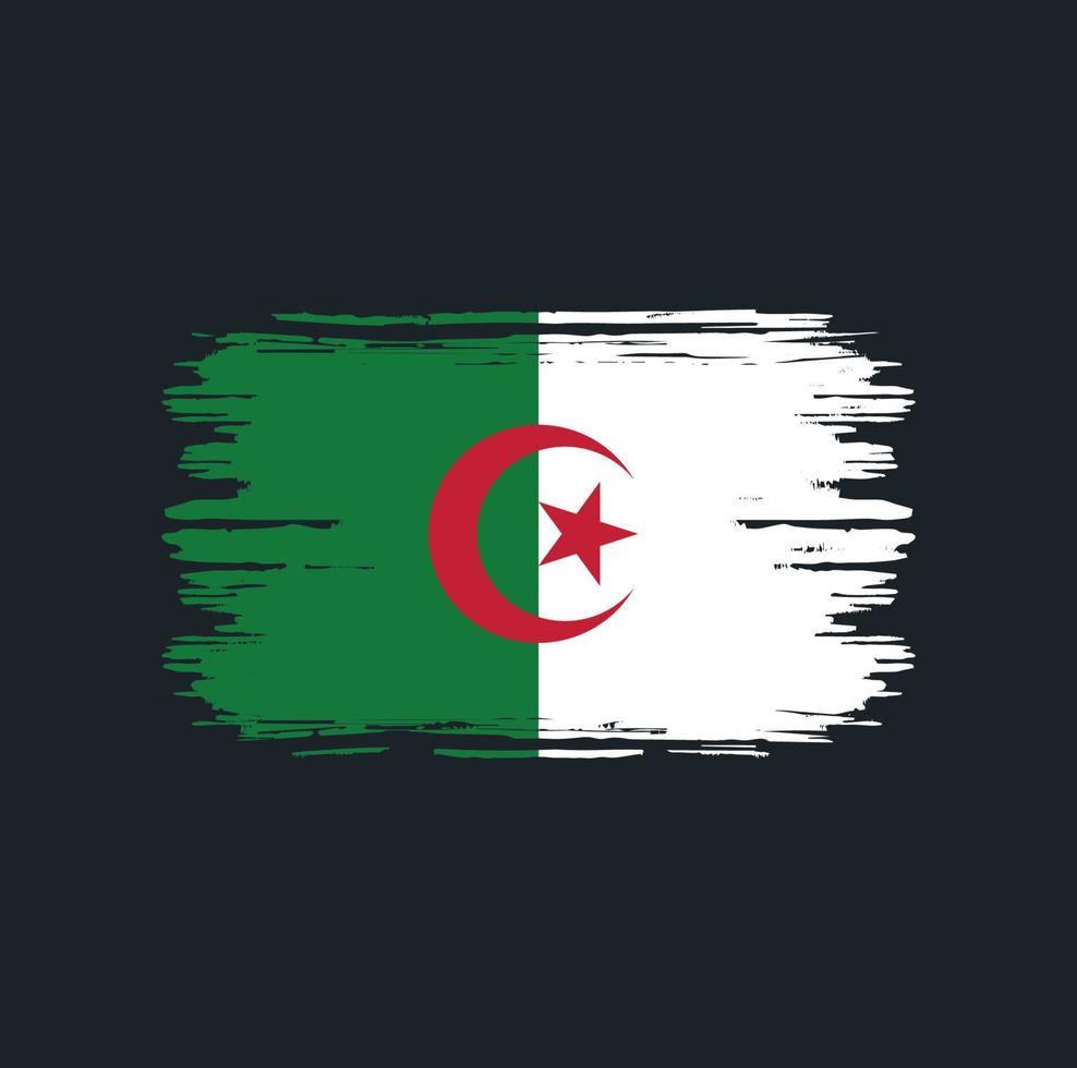 pennello bandiera algeria. bandiera nazionale vettore