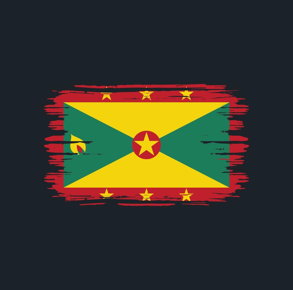 pennello bandiera grenada. bandiera nazionale vettore