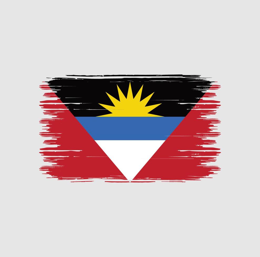 spazzola bandiera antigua e barbuda. bandiera nazionale vettore
