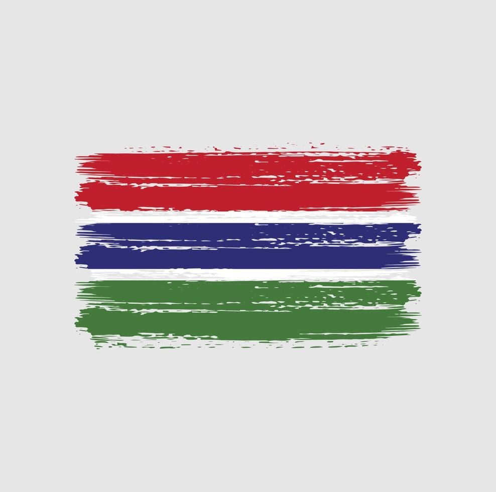 pennellate bandiera gambia. bandiera nazionale vettore