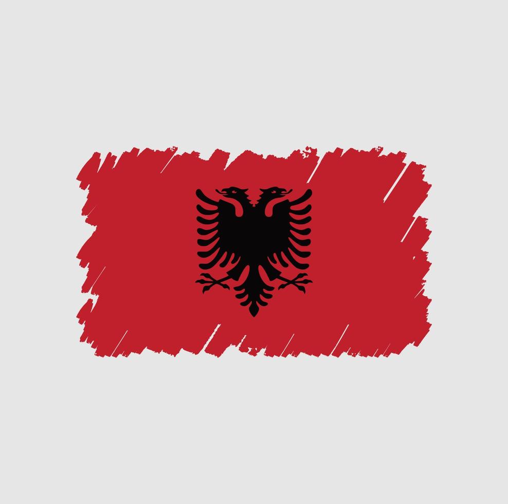 pennello bandiera albania vettore