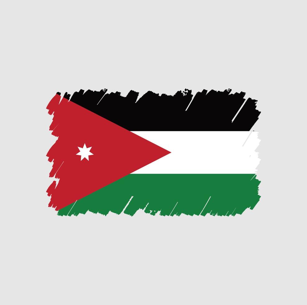 pennello bandiera giordania vettore
