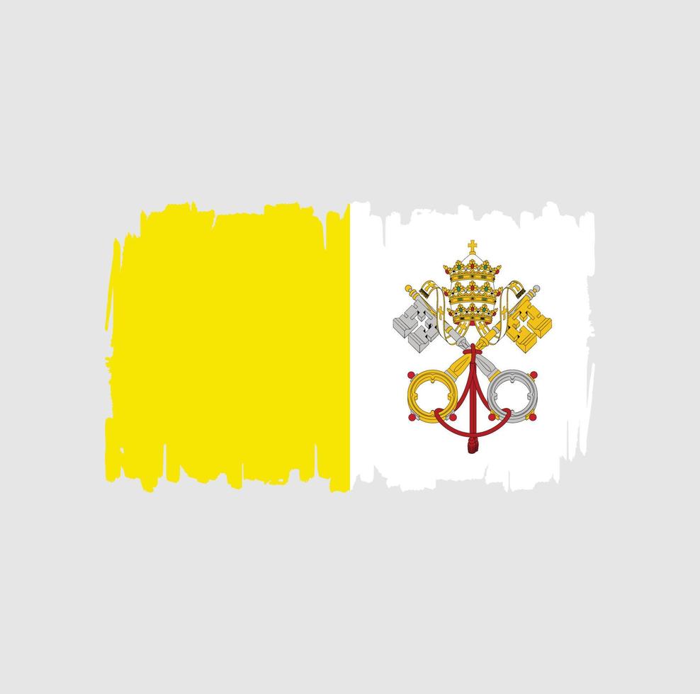 pennellate della bandiera del vaticano bandiera nazionale vettore