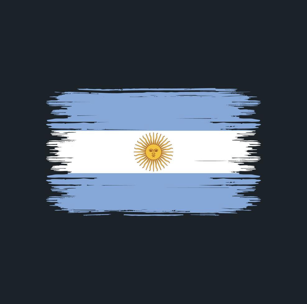 pennello bandiera argentina. bandiera nazionale vettore