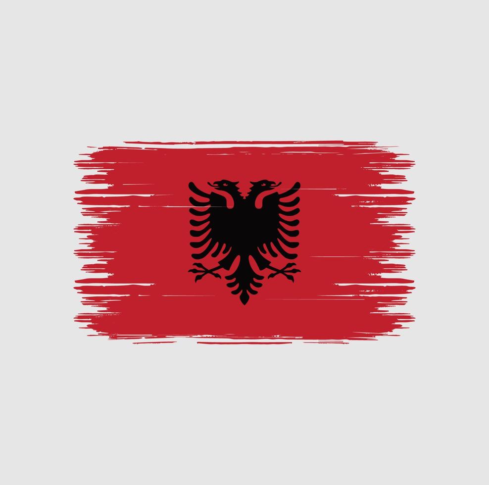 pennello bandiera albania. bandiera nazionale vettore