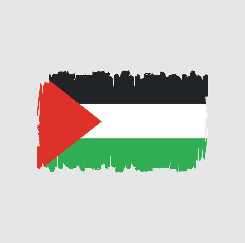 pennellate bandiera palestina. bandiera nazionale vettore