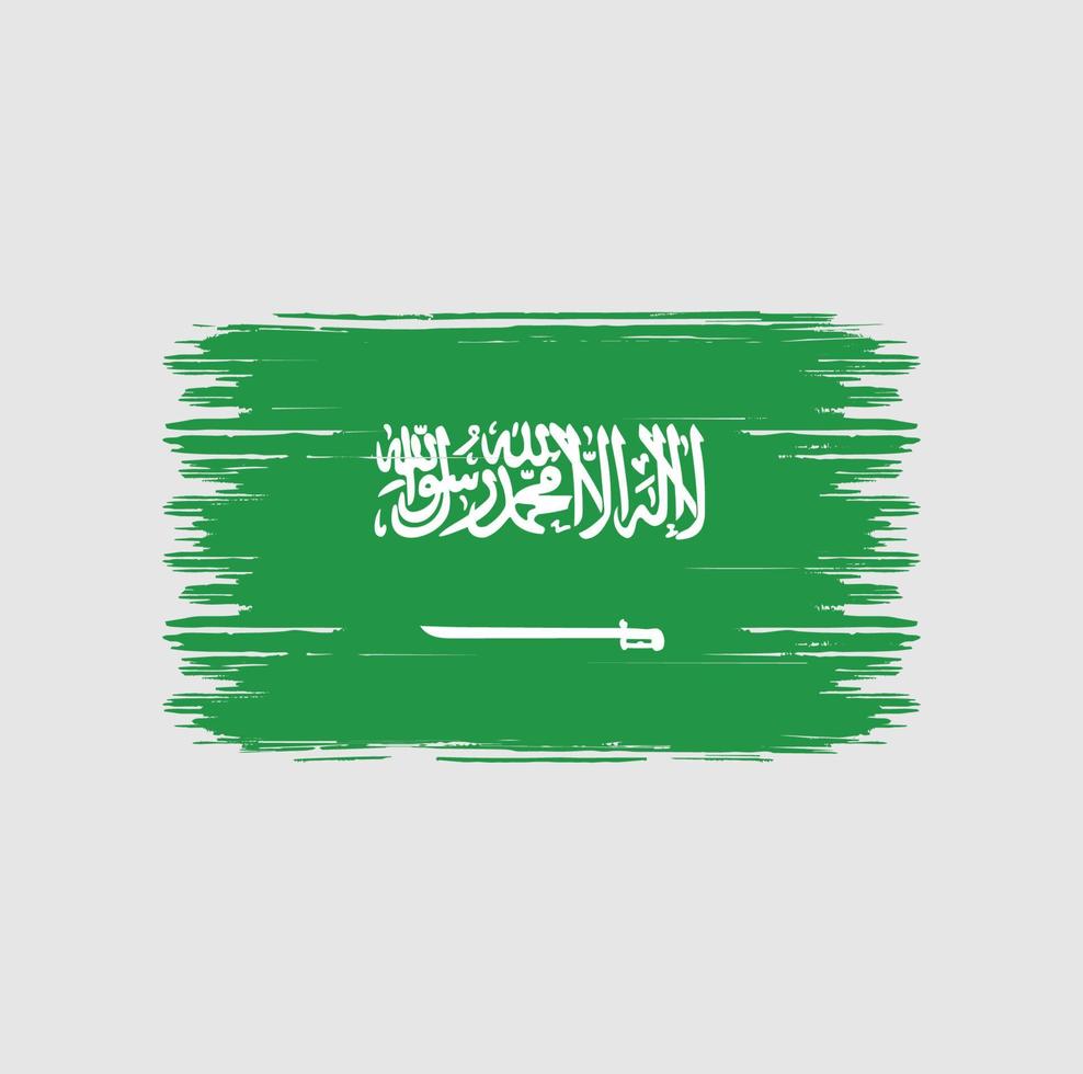 pennello bandiera arabia saudita. bandiera nazionale vettore