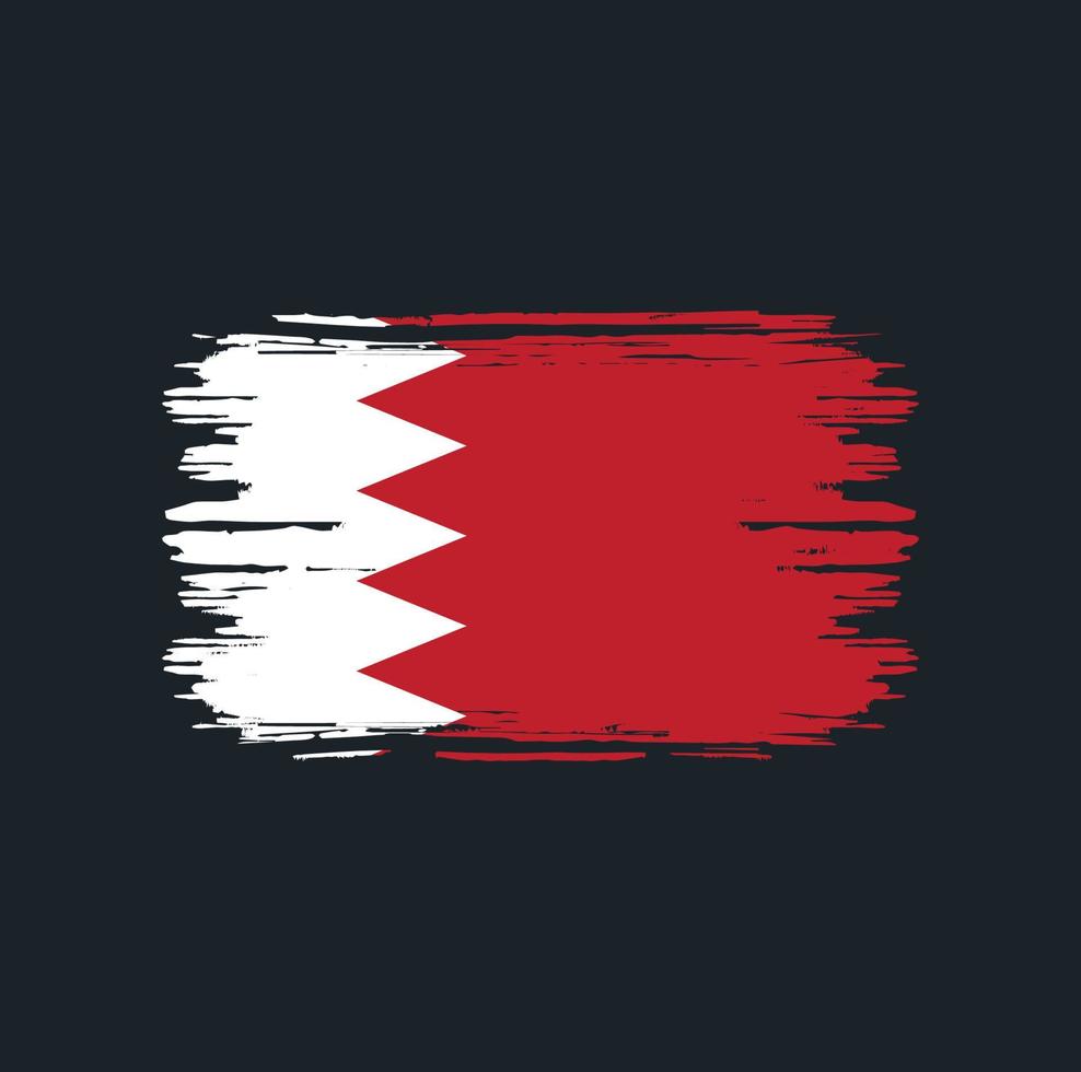pennello bandiera bahrein. bandiera nazionale vettore