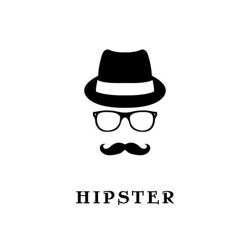 Moda silhouette hipster. vettore