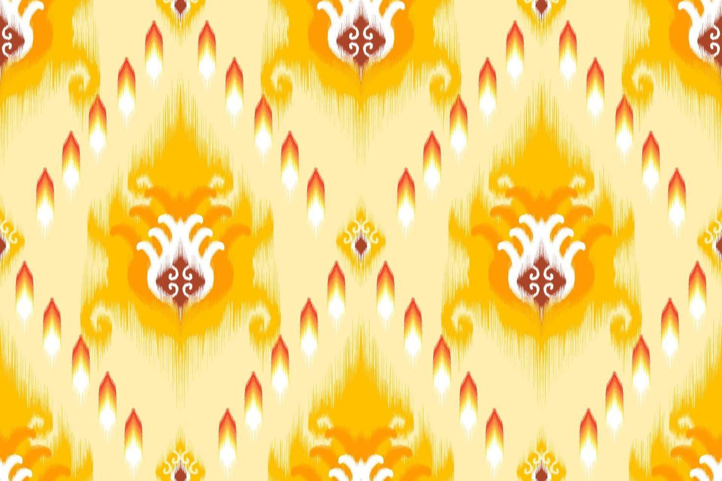 disegno etnico senza cuciture ikat. Tappeto In Tessuto Azteco Mandala Ornamento Chevron Decorazione Tessile Carta Da Parati. sfondo di illustrazioni vettoriali di ricamo tradizionale nativo di seta tribale