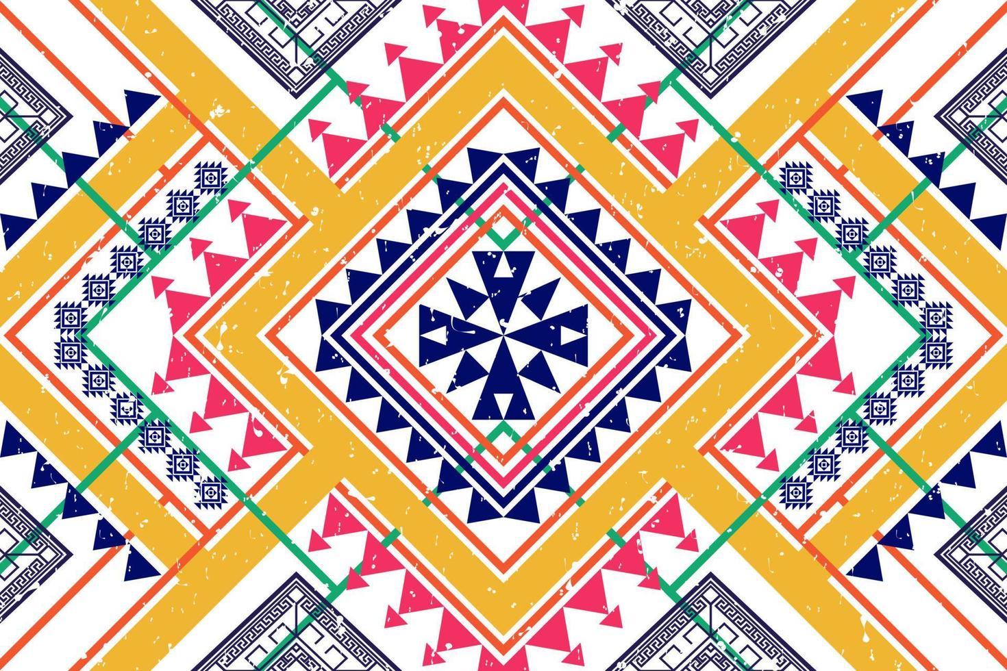 disegno geometrico etnico senza cuciture. Tappeto In Tessuto Azteco Mandala Ornamento Chevron Decorazione Tessile Carta Da Parati. sfondo tribale dell'ornamento del ricamo tradizionale indiano africano della Turchia vettore