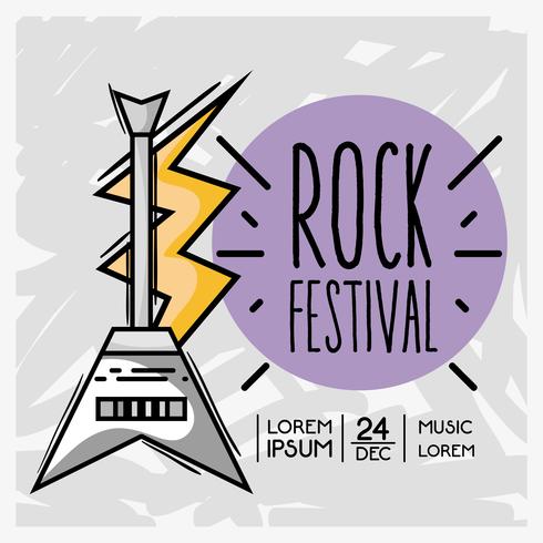 concerto dell&#39;evento festival di musica rock vettore