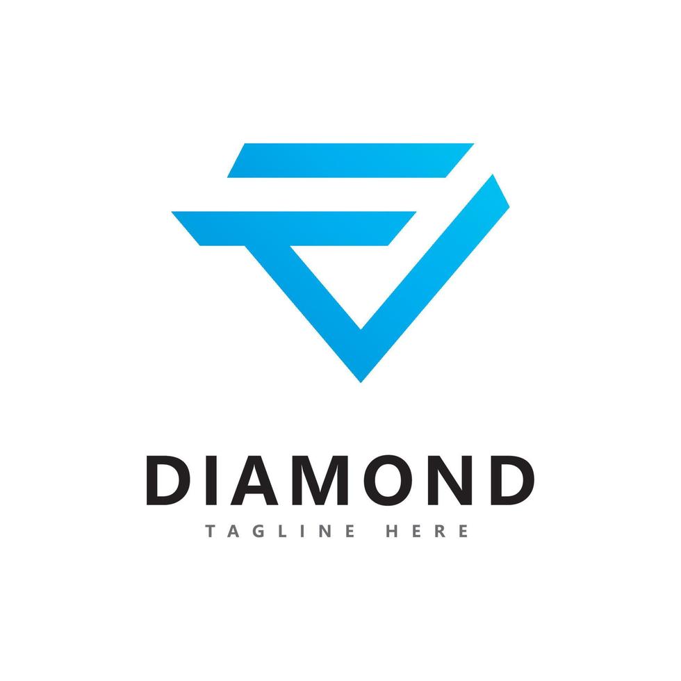 modello di disegno vettoriale logo diamante