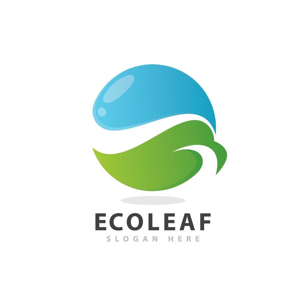 ecologia natura logo elemento vettore