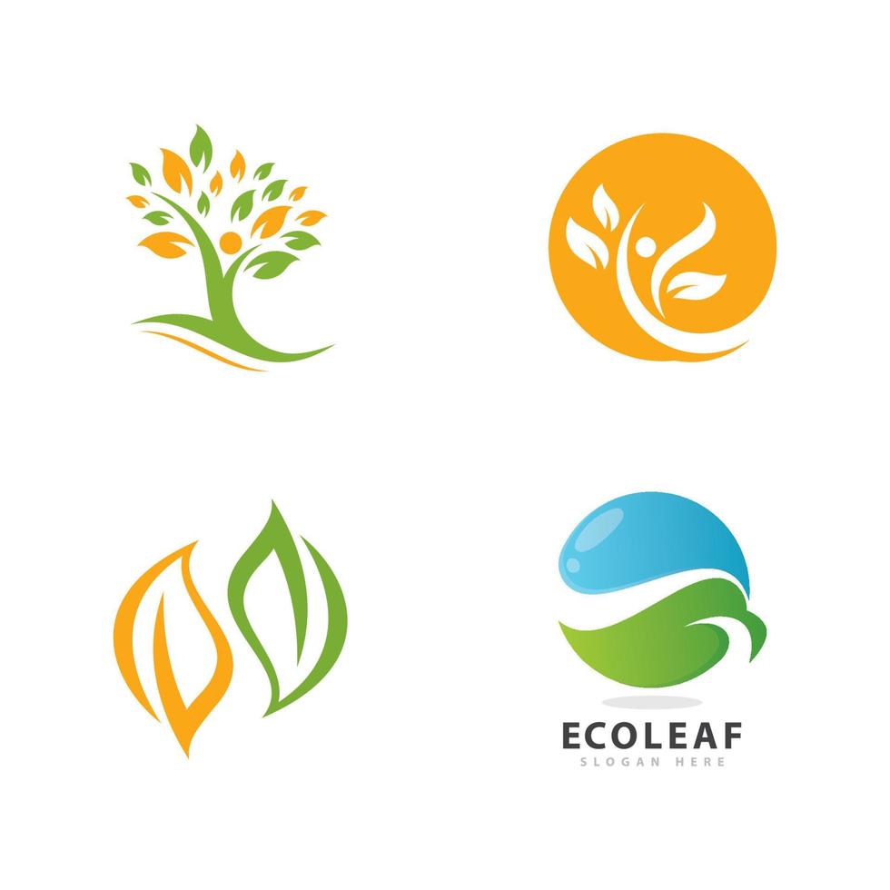 ecologia natura logo elemento vettore