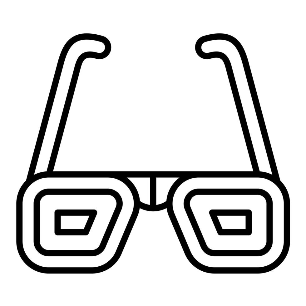 icona linea occhiali 3d vettore