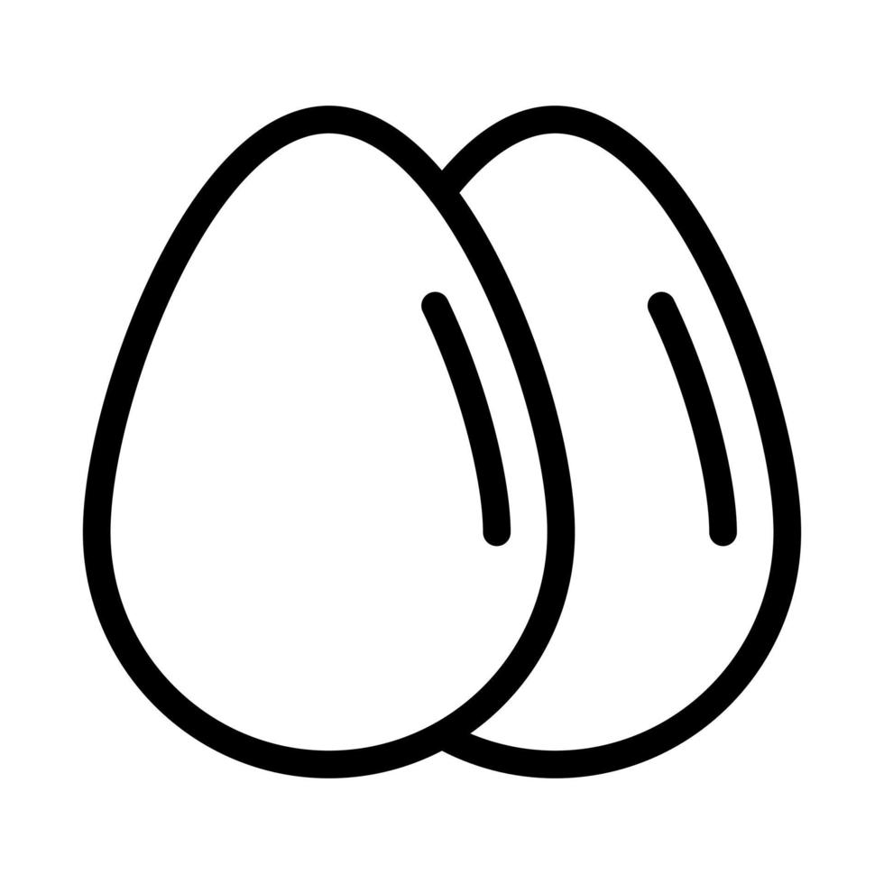 icona della linea delle uova vettore