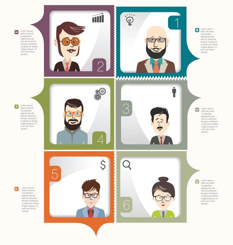 Infographic di progettazione moderna di concetto di affari di brainstorming vettore