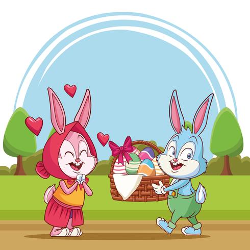 Buona Pasqua cartoon vettore