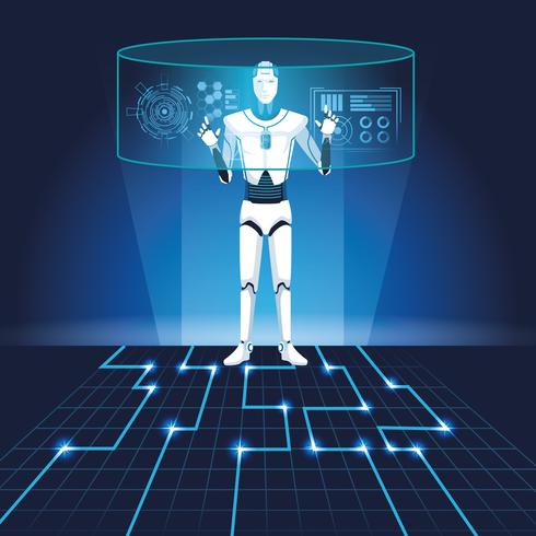 avatar robot umanoide vettore