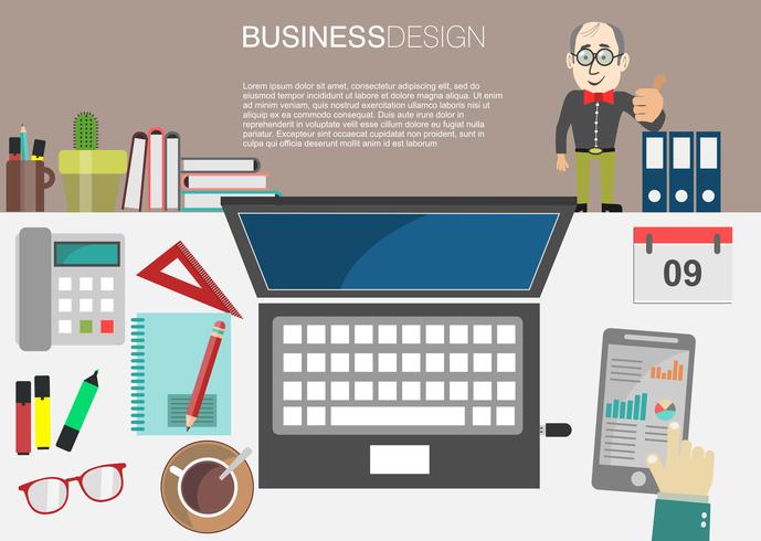 concetto di business design moderno infografica vettore