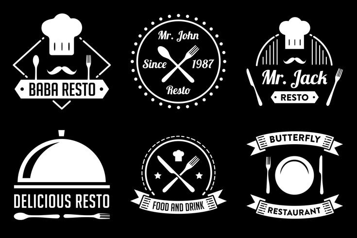 Distintivo e logo del ristorante, ottimo per la stampa vettore