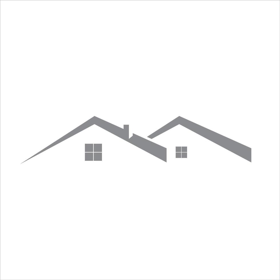 logo del design del tetto della casa minimalista e moderno vettore