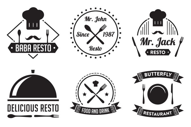 Distintivo e logo del ristorante, ottimo per la stampa vettore