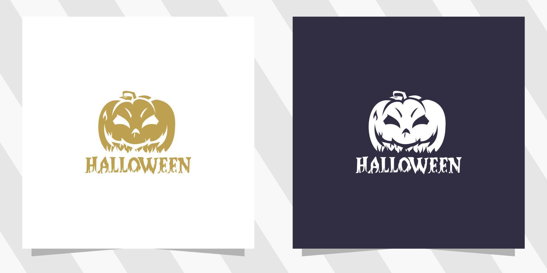 modello di progettazione del logo di halloween felice vettore