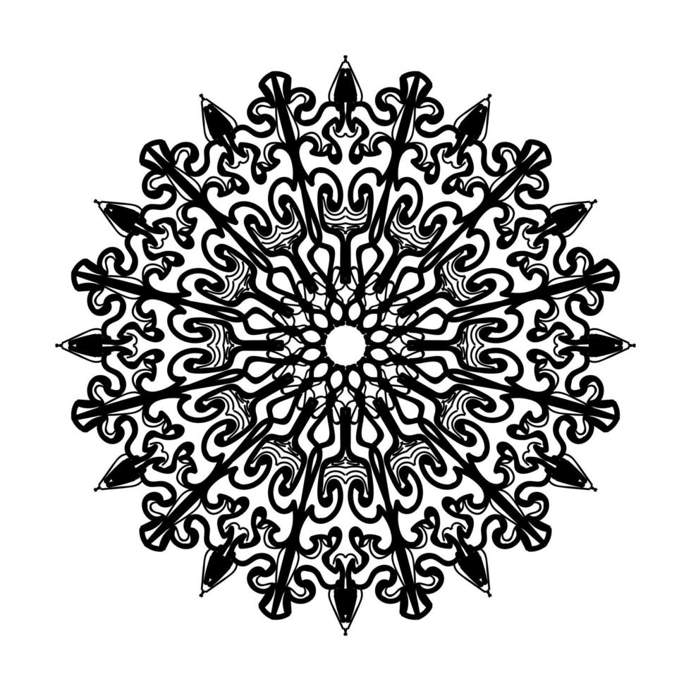 mandala disegnato a mano. decorazione in ornamento etnico orientale doodle. vettore