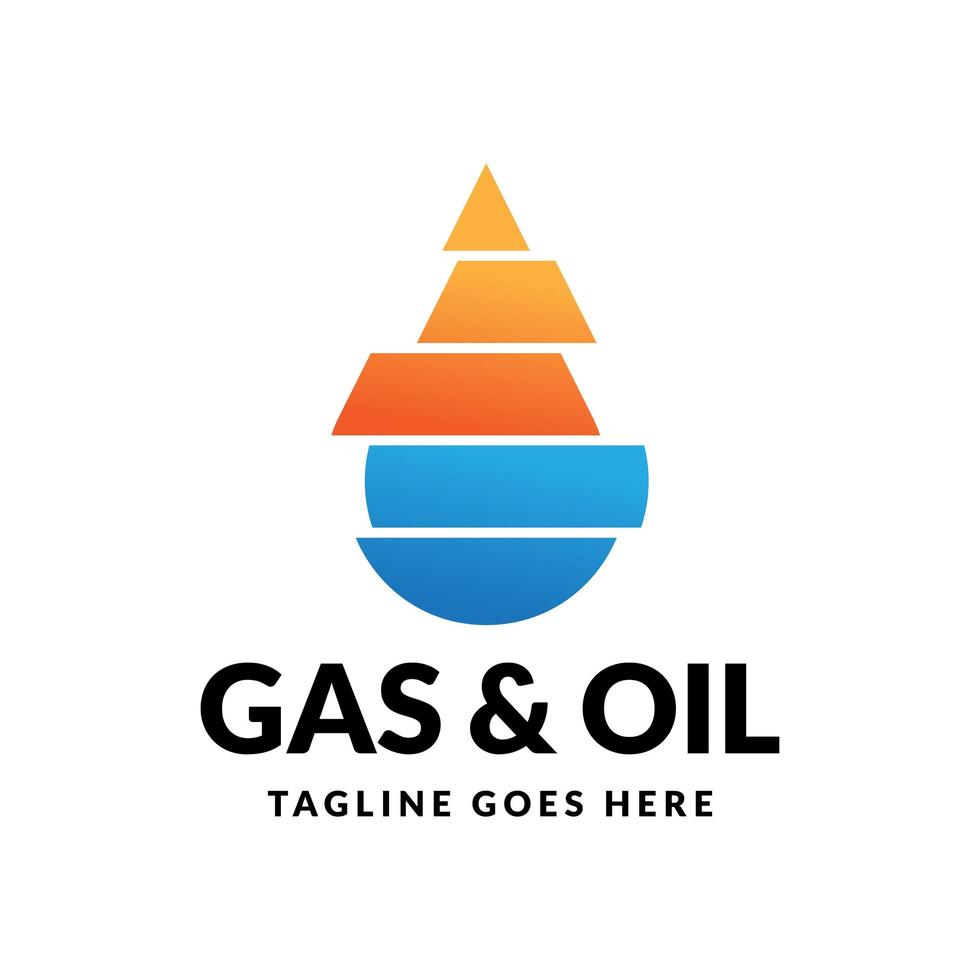 design del logo di gas e petrolio vettore