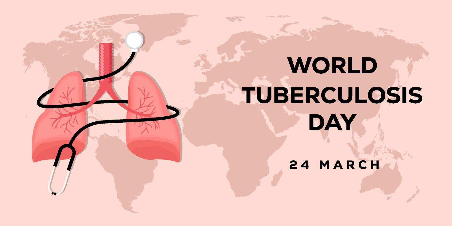 illustrazione del fondo della giornata mondiale della tubercolosi vettore