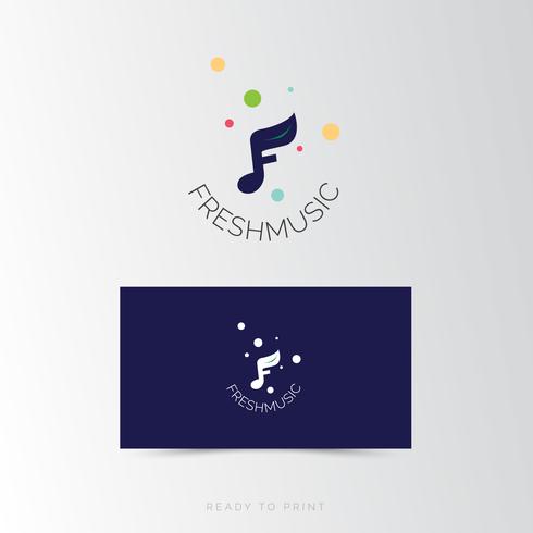 Logo Corporate Fresh Music Design semplice vettore